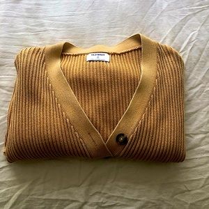 Yellow cotton cardigan